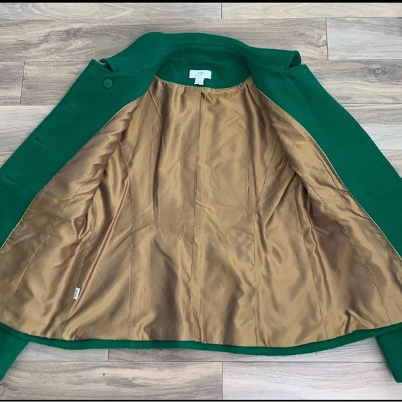 Ann Taylor Green Double-Breasted Pea Coat - Picture 8 of 9